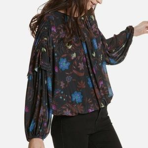 FREE PROPLE Wildflower Honey Floral Blouson
